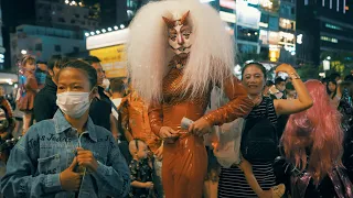 Walking around Saigon on Halloween night