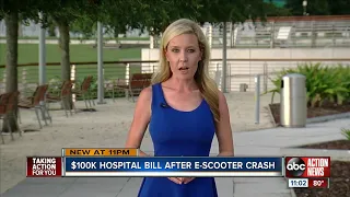 Florida man faces $100K hospital bill after e-scooter crash