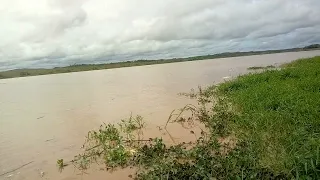 muita água chegou no rio taperoá para o açude de boqueirão PB