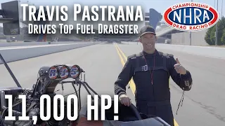 Travis Pastrana gets behind the wheel of 11,000 HP Top Fuel Dragster