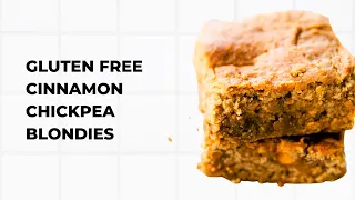 Gluten Free Vegan Cinnamon Chickpea Blondies