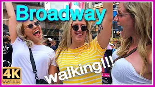 4k WALK New York 4k video BROADWAY Times Square NYC travel vlog