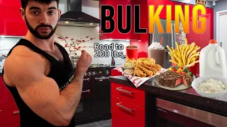 DIRTY BULK to 200 lbs?! | Full Day of Eating for Mass