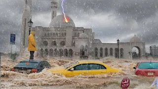 Saudi Arabia is Shocked! Twin calamities destroyed Medina in the form of tornadoes and flash floods