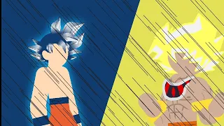 GOKU SSGSS FULL POWER VS OC HAKAISHIN FULL FIGHT STICKNODES ANIMATION 🎥