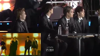 exo bts reaction dance sbs gayo daejan 2016