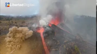 Se retrasa la llegada de la lava al mar en la erupción de La Palma
