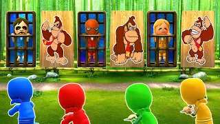 Wii Party U Minigames - Jinna Vs P2 Vs Joana Vs Olga [2 Player] (Hardest Difficulty)