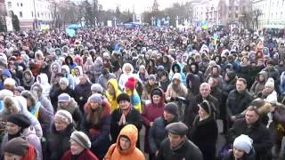 Пряме включення з "Євромайдану" у Тернополі 06.12.2013