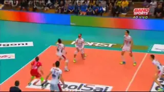 Phenomenal spike and ace by Matey Kaziyski vs Modena