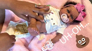 👶🏽Reborn Baby (role play) What's That Smell?? Poop Explosion💩