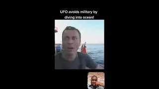 UFO AVOIDS MILITARY AND DIVES INTO WATER