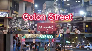 Scene at Night in Colon street |9PM • Cebu City Philippines 🇵🇭 | Walking 🚶‍♂️ tour |