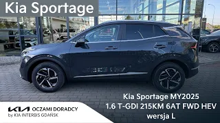 Kia Sportage MY2025 [1.6 T-GDI 215KM 6AT FWD HYBRID] wersja L w kolorze Penta Metal | 4K