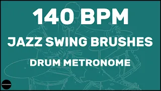 Jazz Swing Brushes | Drum Metronome Loop | 140 BPM
