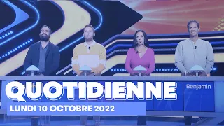 Emission Quotidienne du Lundi 10 octobre 2022 - Questions pour un Champion