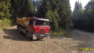 TATRA 815-2 ride to the quarry - truck cab view