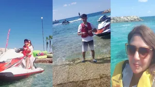 jet ski in paphos||cyprus || holiday daily routine