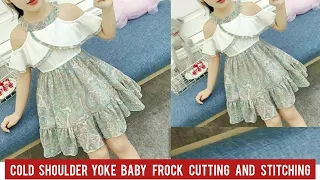 Beautiful Yoke Baby Frock Cutting and Stitching/Baby Frock Design