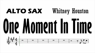 One Moment In Time Alto Sax Orig Sheet Music Backing Track Play Along Partitura