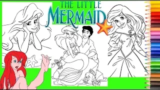 Disney The Little Mermaid Ariel and Eric Coloring Pages for kids