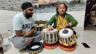 | World Famous Legend | Ustad Sukhvinder Singh Pinky Ji | Best Moments | Playing Tabla at our shop |