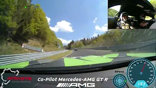 AMG GT R Chasing Gary (Blue Lambo) and myself (Green Porsche) around the Nurburgring.