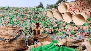 How Millions Waste Plastic Bottles convert into PVC Pipe | Plastic Bottle Recycling Factory Tour