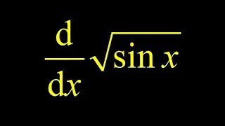 Sine and square root chain rule derivative sqrt(sin(x)).  #shorts