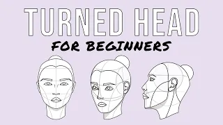 Drawing the Turned Head and Face for Beginners | Loomis Method | Front, 3/4, Side views