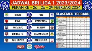 Jadwal Bri Liga 1 Pekan ke 26 - Jadwal Liga 1 2024 Terbaru Hari ini - Persib vs Psis - live indosiar