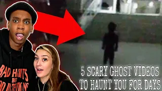 FIRST TIME REACTING TO 5 Scary Ghost Videos to HAUNT You For DAYS ( Nuke’s Top 5 ) REACTION | NOPE!