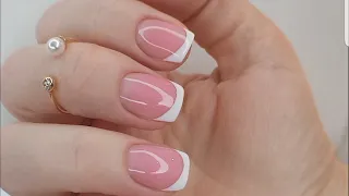 Коррекция ногтей /проблемные ногти /как рисовать френч на ногтях /френч #nails#маникюр