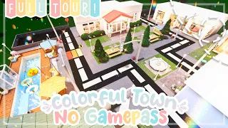 No Gamepass Colorful Pastel Town I Part 10 I Full Town Tour! I iTapixca Builds
