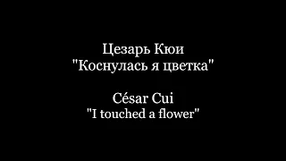 César Cui "I touched a flower" / Цезарь Кюи "Коснулась я цветка" Piano Accompaniment / Karaoke