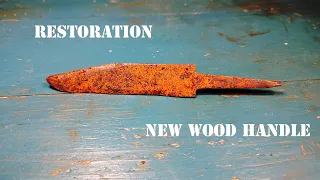 Make new amazing wood handle for old rusty knife