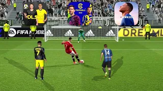 DLS 22 vs eFootball PES 2022 Mobile vs FIFA 22 Mobile | Penalty Comparison