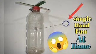 How to make hand fan without motor and battery | plastic bottle se fan kaise banaye_ simple hand fan