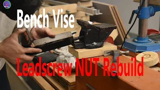 restoration bench vise part. (Lead screw Nut)