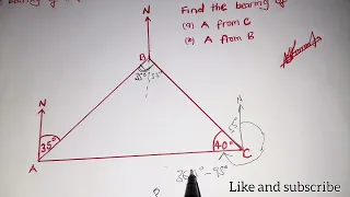 BEARINGS- How to Find angles quickly 2023 GCE P1