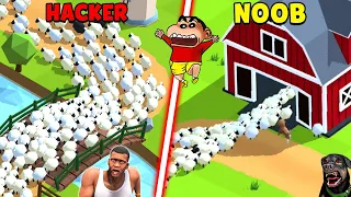 SHINCHAN Started a Billion Dollar Sheep Cloning Farm in tiny sheep with Franklin & Chop |DREAM SQUAD