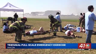 Middle Georgia Regional Airport simulates plane crash exercise