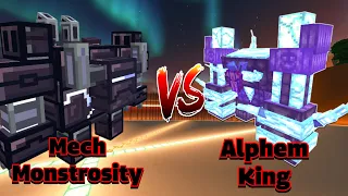 Minecraft |Mobs Battle| Mech Monstrosity VS Alphem King