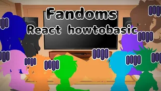 Fandoms react to HowToBasic/GC reaction