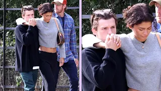 Tom Holland Kisses Zendaya's Hand During London Outing