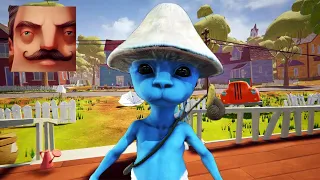 Hello Neighbor - My New Neighbor Blue Smurf Cat (Shaylushay) Act 2 Gameplay Walkthrough