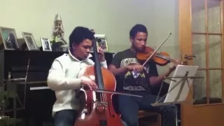 What Child Is This - Greensleeves on violin and cello by Johann and Frank Schymanski