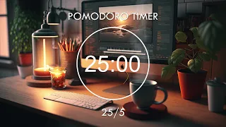 2 Hours STUDY WITH ME ★︎ Relaxing music to focus on studying ★︎ Pomodoro Timer 25/5 ★︎ Focus Station