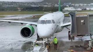 Widerøe Embraer E190 E2 ( LN-WEB ) starting up and Taking off from Tromso Airport