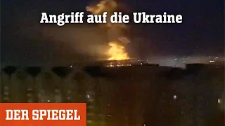 Angriff auf die Ukraine: Sirenen heulen, dann die ersten Detonationen | DER SPIEGEL